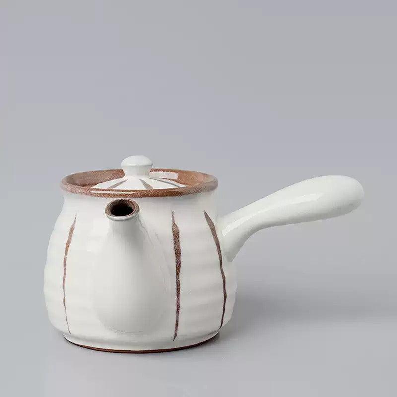 日本製 京十草六兵衛 陶瓷茶壺 附濾網|500cc 大容量 - 富士通販