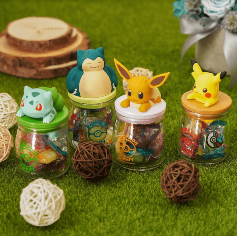 寶可夢公仔糖果罐|伊布、皮卡丘、小火龍、卡比獸、耿鬼、傑尼龜、妙蛙種子 - 富士通販