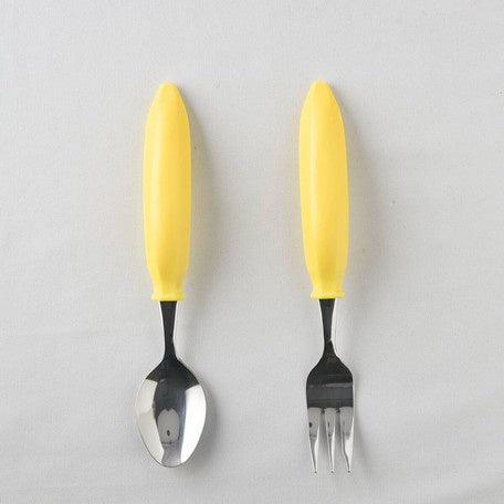 日本製 燕三條香蕉造型 刀叉組|創意設計 兒童餐具 造型餐具 - 富士通販