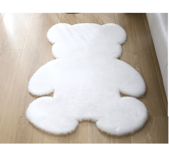 冬季保暖|泰迪熊柔軟毛絨地毯,乳白色 / 卡其色 - 富士通販