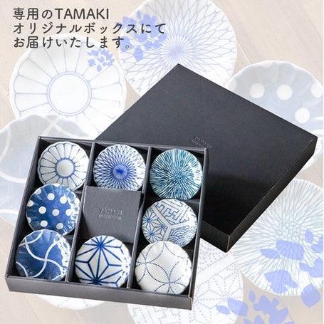 日本製 日式傳統花紋 九宮格陶瓷小碟禮盒|新居賀禮 新婚禮物 - 富士通販