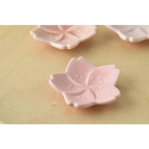 日本製 櫻花造型 筷架 五入 禮盒組|新居賀禮 筷托 日式筷子架 美濃燒 - 富士通販