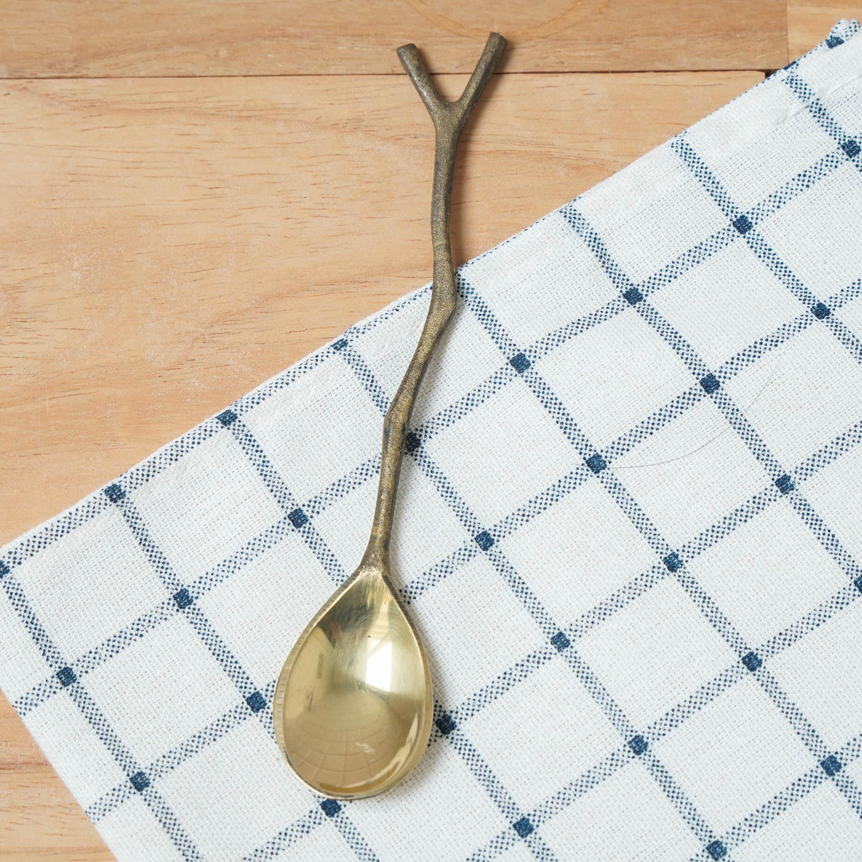 復古黃銅樹枝造型餐具,日系下午茶典雅叉子湯匙 - 富士通販