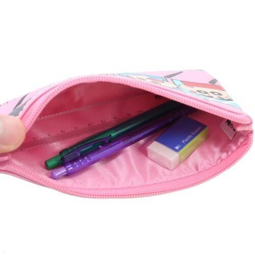 日本蠟筆小新皮質方型拉鍊鉛筆袋|文具包 - 富士通販