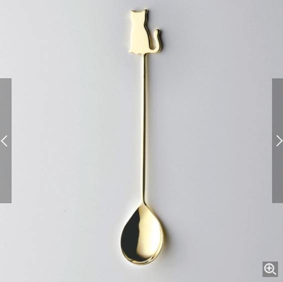 日本燕市製造|不鏽鋼攪拌湯匙,貓咪咖啡茶匙(一組三入) - 富士通販