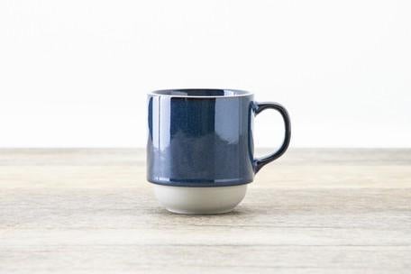 下午茶優選|法式經典馬克杯-土黃/藍色 - 富士通販