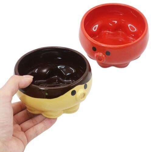 日式章魚燒小碗|可愛的容器,可以使用微波爐(紅色款) - 富士通販