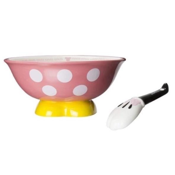 正版授權日本迪士尼陶瓷拉麵碗|米奇、米妮,附湯匙 - 富士通販