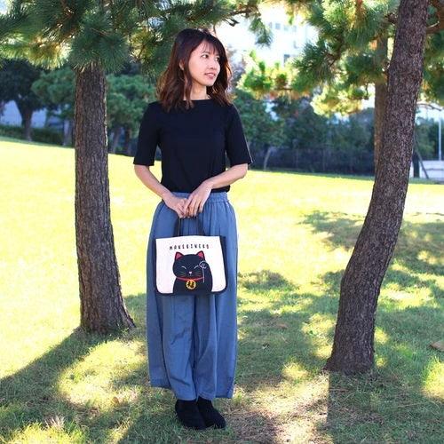 日本招財貓手提袋| 帆布袋、 環保袋、露營野餐袋 - 富士通販