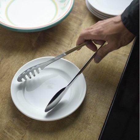 日本製 燕三條 生菜沙拉 義大利麵夾|分食夾 料理夾 耐熱 不鏽鋼 - 富士通販