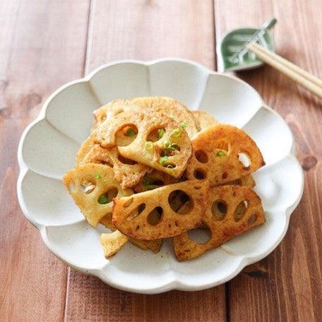 日本製 美濃燒菊花盤子 白色|小菜盤 水果盤 點心盤 - 富士通販