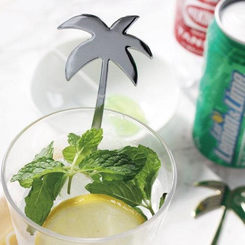 日本製 高桑金屬 不鏽鋼 攪拌棒-銀/金棕櫚樹|飲料攪拌 攪拌棒 調酒 創意設計 棕櫚樹 - 富士通販