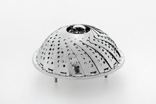 日本製 萬用伸縮 不鏽鋼 蒸籠 蒸架|瀝水籃 瀝水架 - 富士通販