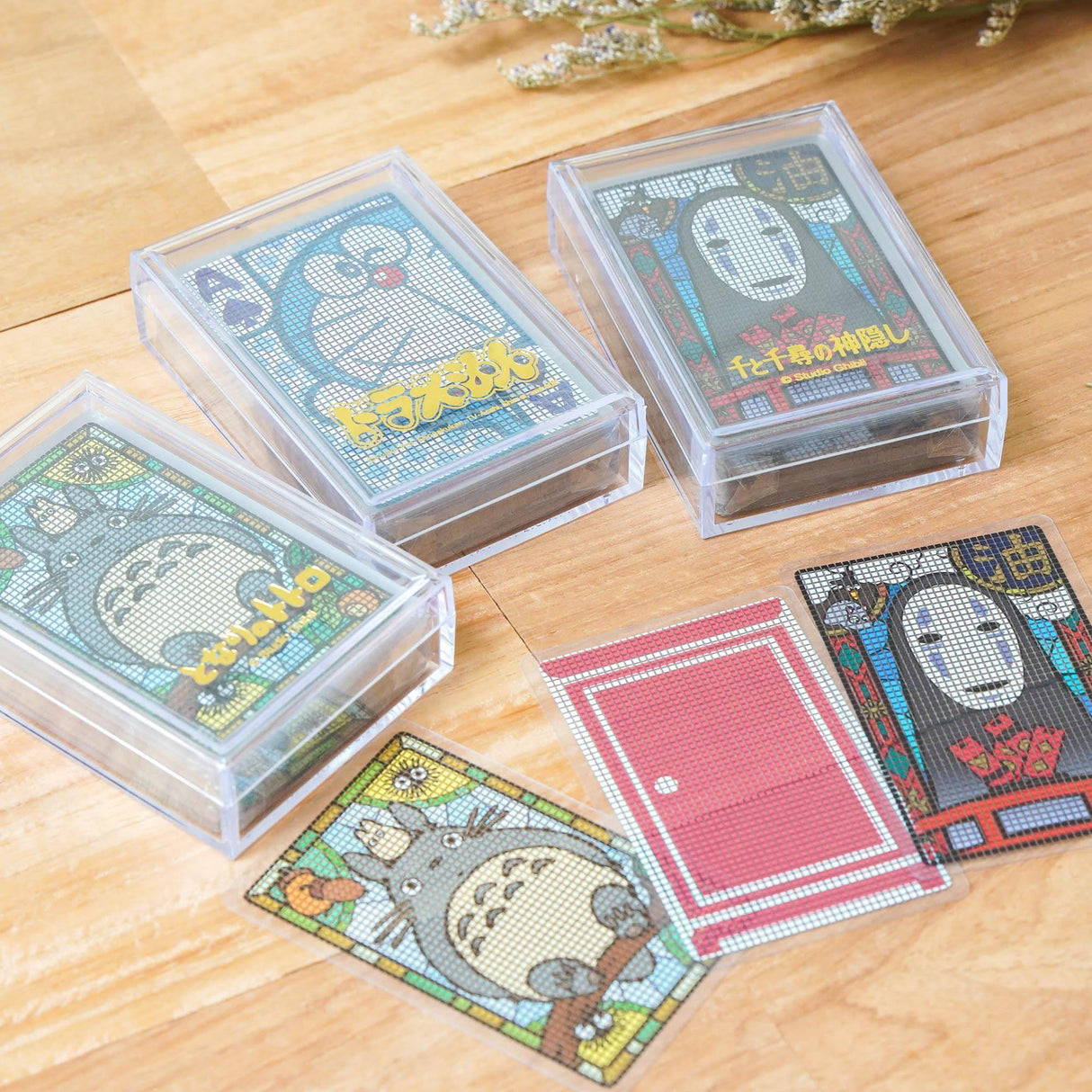 日本直送 小叮噹|龍貓|神隱少女透明撲克牌 - 富士通販