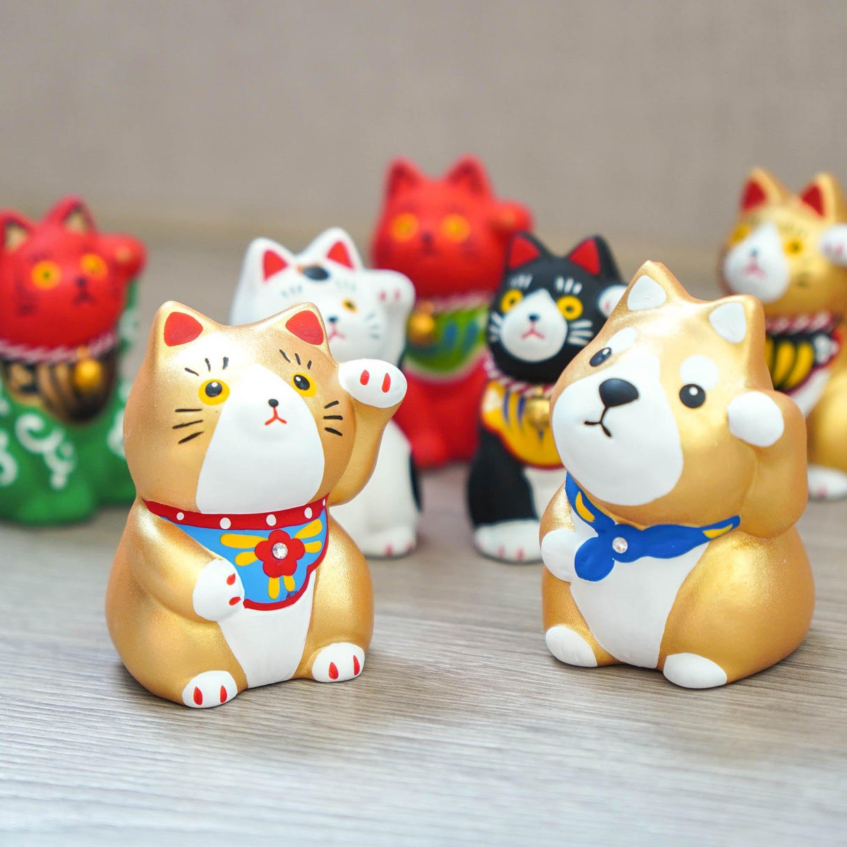 日本開運除厄招福消災招財貓|各種顏色招財貓柴犬 - 富士通販