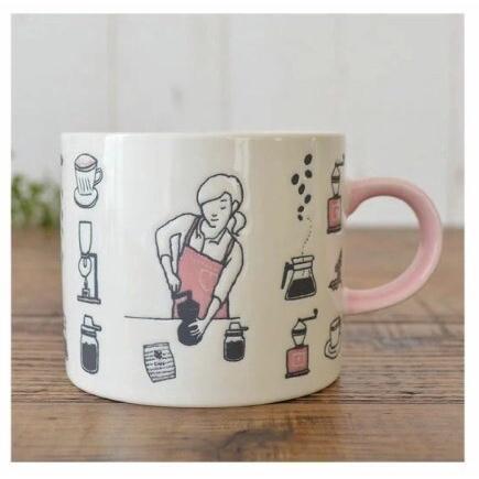 聖誕交換禮物推薦|美濃燒文青風咖啡師馬克杯/情侶咖啡杯 - 富士通販