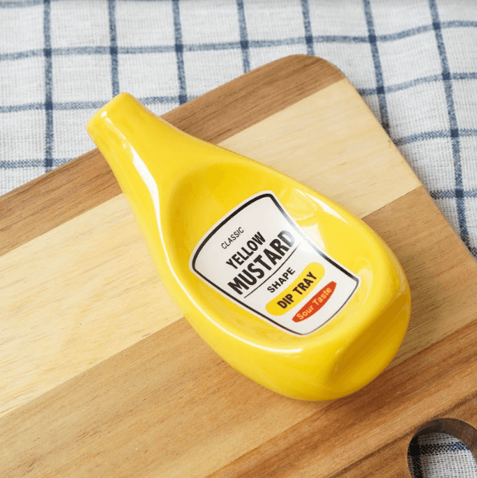 日本創意擠壓造型醬料碟|美乃滋、紅番茄、黃芥末 - 富士通販