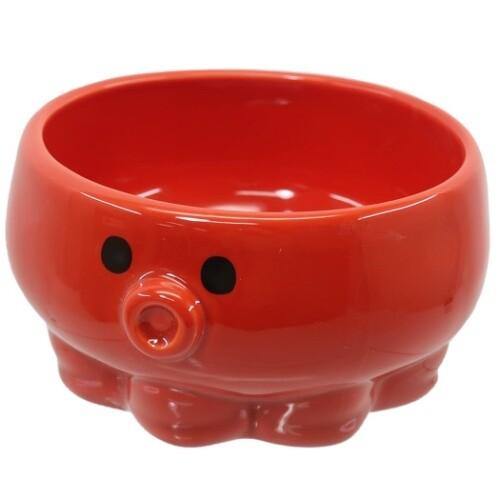 日式章魚燒小碗|可愛的容器,可以使用微波爐(紅色款) - 富士通販