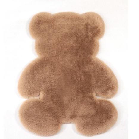 冬季保暖|泰迪熊柔軟毛絨地毯,乳白色 / 卡其色 - 富士通販