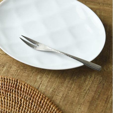 日本製 燕三條 不鏽鋼銀鱗 蛋糕叉子|水果叉 鎚目 小叉子 下午茶 - 富士通販