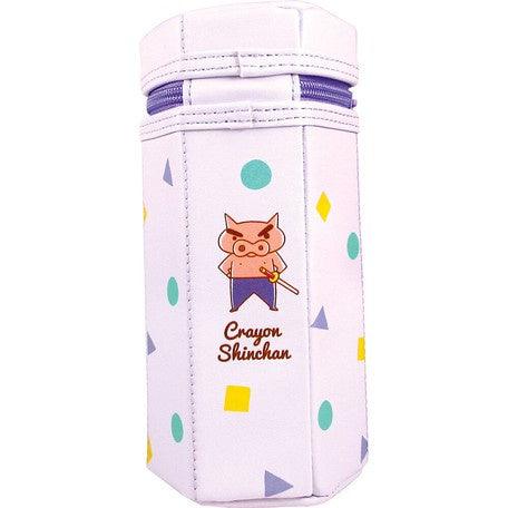 日本 蠟筆小新 肥嘟嘟左衛門 六角筆袋|鉛筆盒 筆帶 文具用品 - 富士通販