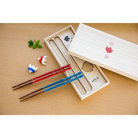 日本製 花卉對筷禮盒組|木質筷子 情侶對筷 夫妻對筷 - 富士通販
