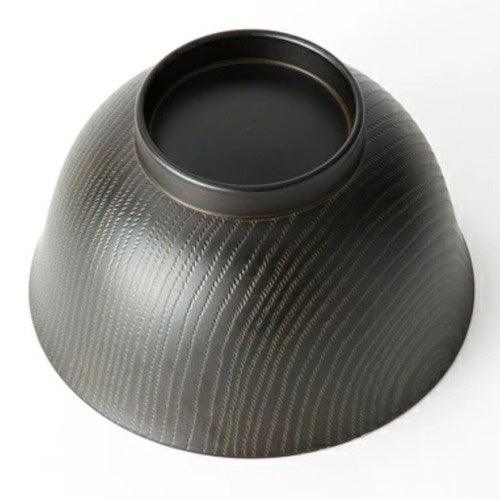 日本製 會津漆器 木紋碗 ╴木色/深棕|多用碗 全木紋 飯碗 木紋 餐碗 餐具 木色刷紋 - 富士通販