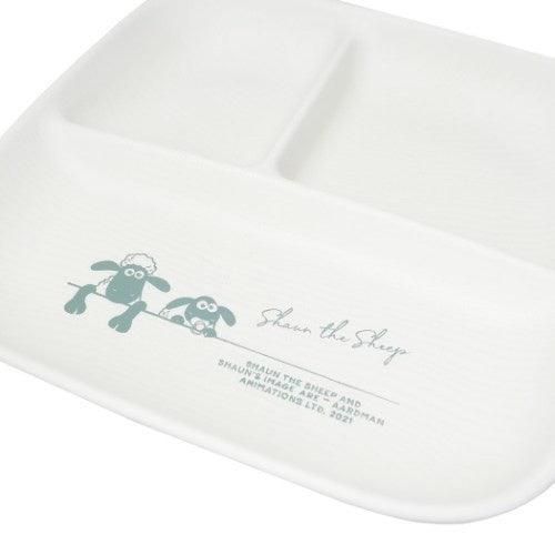 日本製笑笑羊卡通分隔餐盤|兒童餐具、露營、野餐盤 - 富士通販