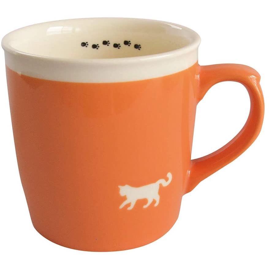 日本製 美濃燒 貓剪影馬克杯 藍/粉/綠/橘|貓咪馬克杯 貓奴 - 富士通販