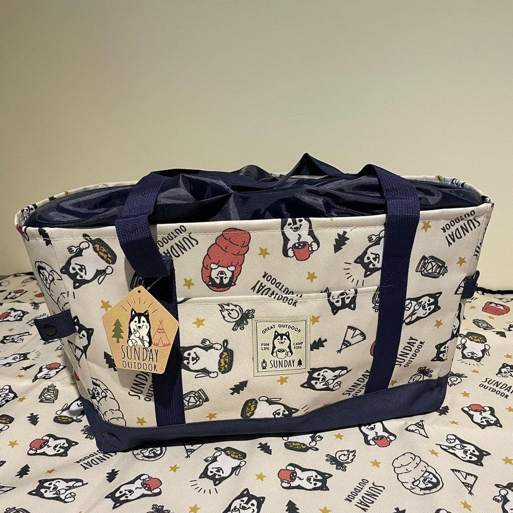 黑柴露營野餐系列|保冷旅行袋/野餐墊 - 富士通販