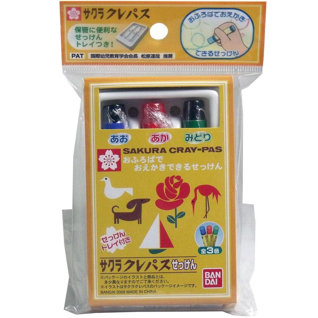 日本萬代三色肥皂繪畫蠟筆|浴室洗澡蠟筆玩具 - 富士通販