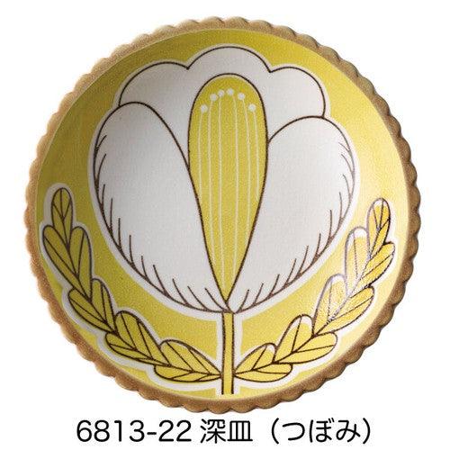 日本製 復古 花草 陶瓷餐具|義大利麵盤 甜點盤 點心碗 - 富士通販