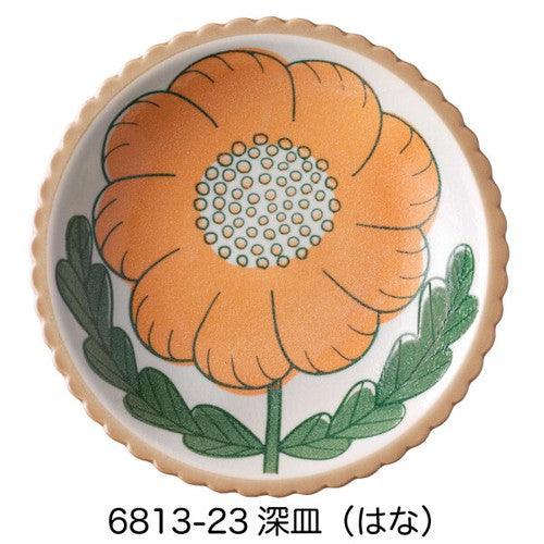 日本製 復古 花草 陶瓷餐具|義大利麵盤 甜點盤 點心碗 - 富士通販