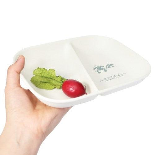 日本製笑笑羊卡通分隔餐盤|兒童餐具、露營、野餐盤 - 富士通販