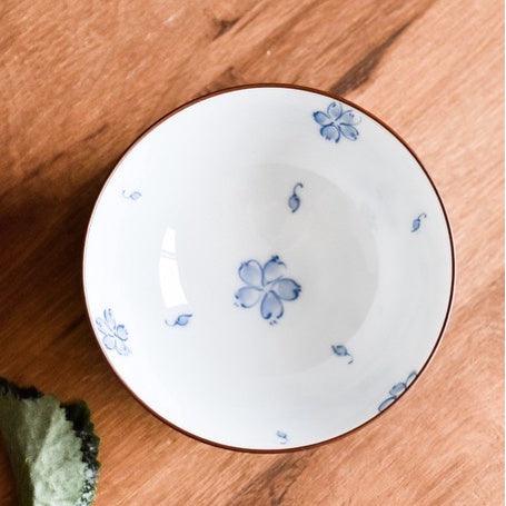 日本製 美濃燒藍色櫻花餐碗|陶瓷碗 日式餐碗 飯碗 - 富士通販