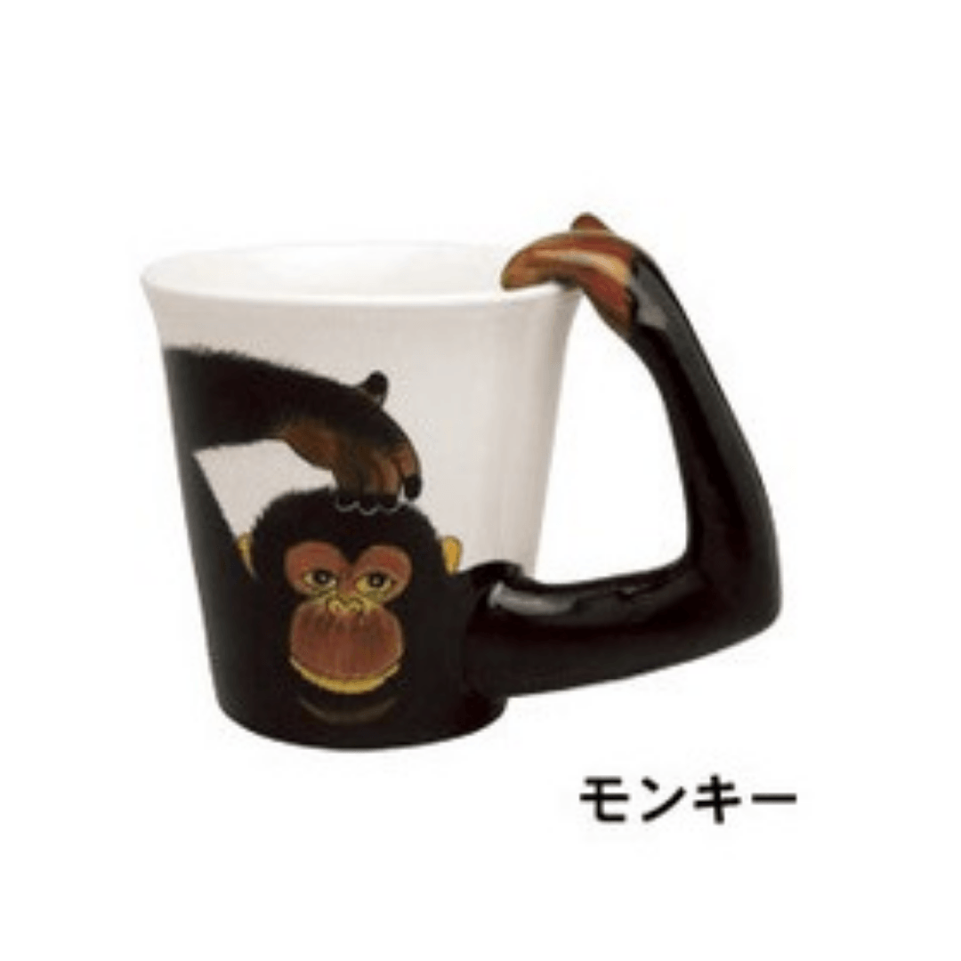 動物園區耐熱馬克杯|熊貓、猴子、大象、大猩猩、長頸鹿 - 富士通販