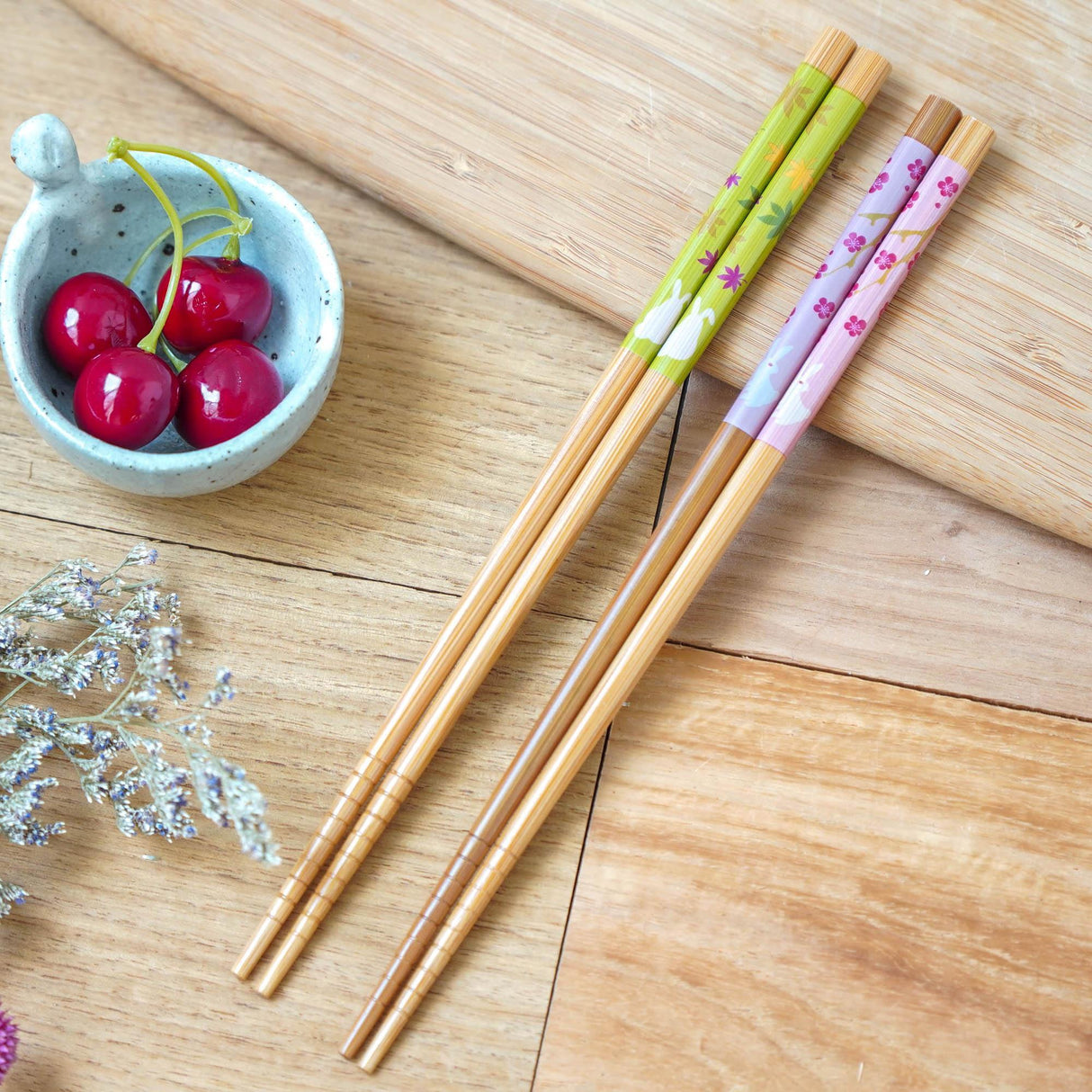 日式客人用五入筷子組|四季、月光兔子造型,日本製 - 富士通販