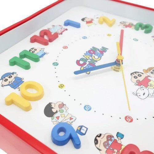 日本正版卡通時鐘|蠟筆小新靜音掛鐘 - 富士通販