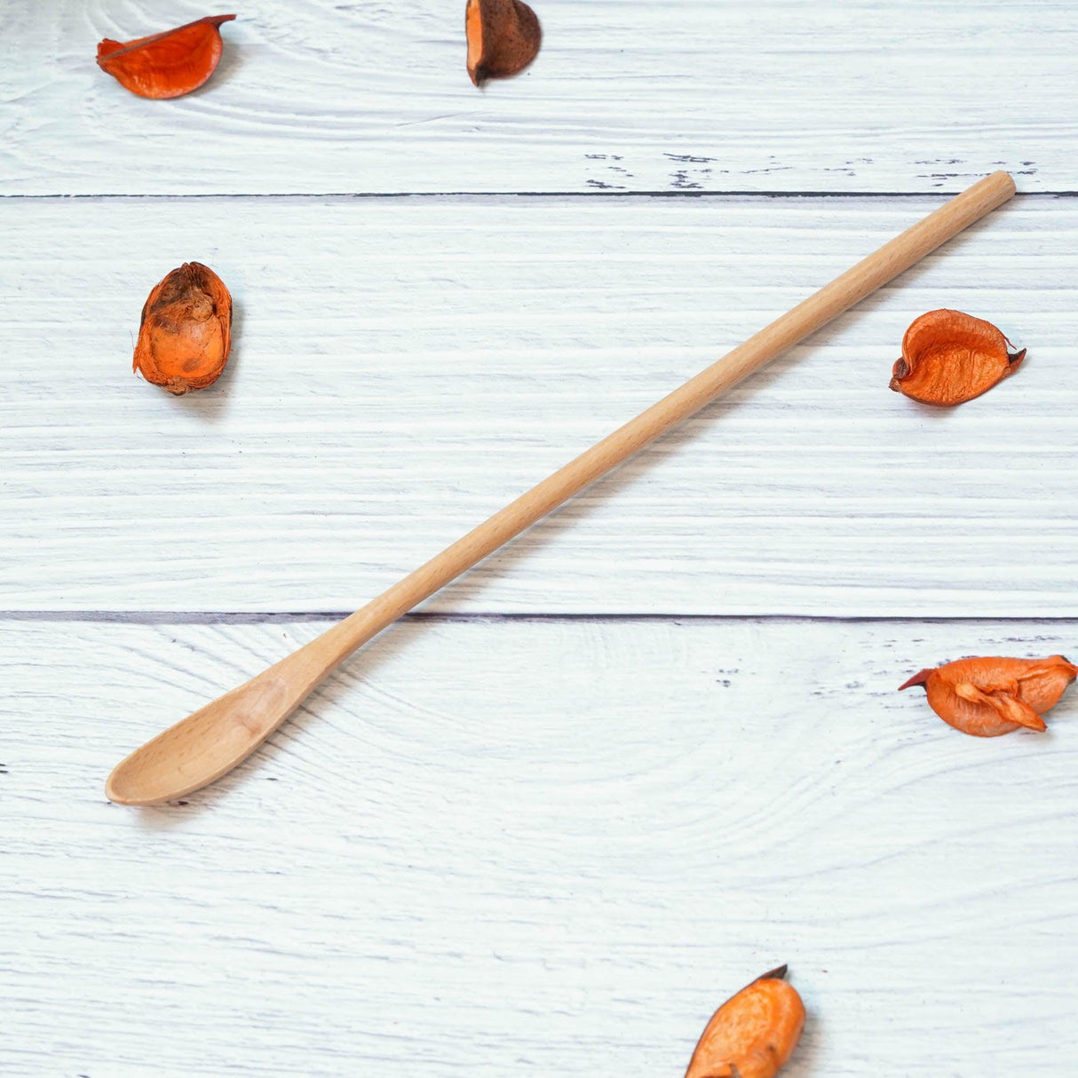 日本 天然木質攪拌棒|咖啡勺 攪拌匙 調味勺 木勺 長湯匙 調味勺 湯匙 甜點勺 長柄勺 果醬勺 - 富士通販