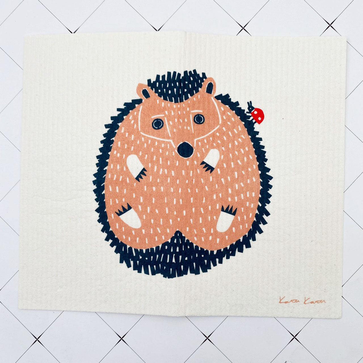 德國製造 動物圖案 纖維素吸水抹布 不掉棉絮 不留水痕|海鷗 熊 刺蝟 貓咪圖案 兩種尺寸 - 富士通販