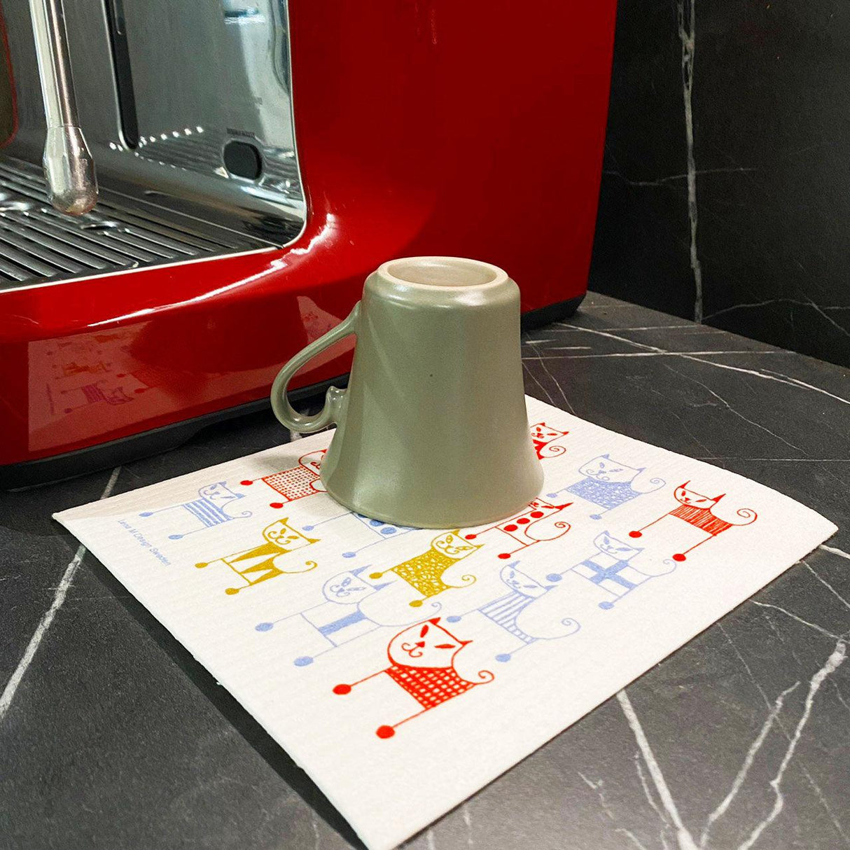 德國製造 不掉棉絮纖維素抹布 貓咪系列|強力吸水 速乾抗菌 不留水痕 - 富士通販