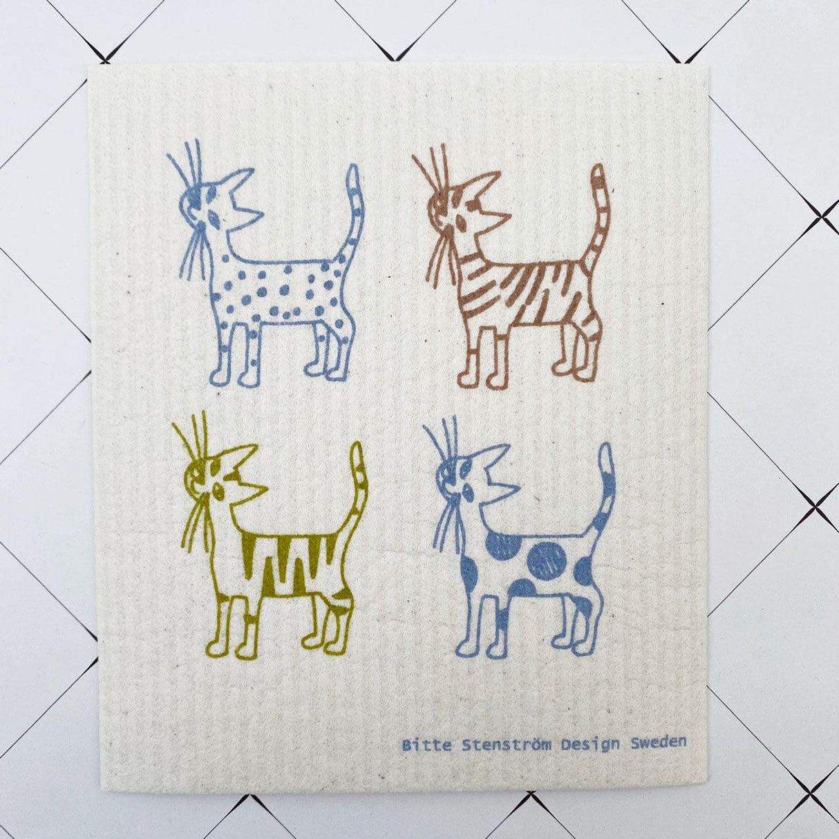 德國製造 不掉棉絮纖維素抹布 貓咪系列|強力吸水 速乾抗菌 不留水痕 - 富士通販