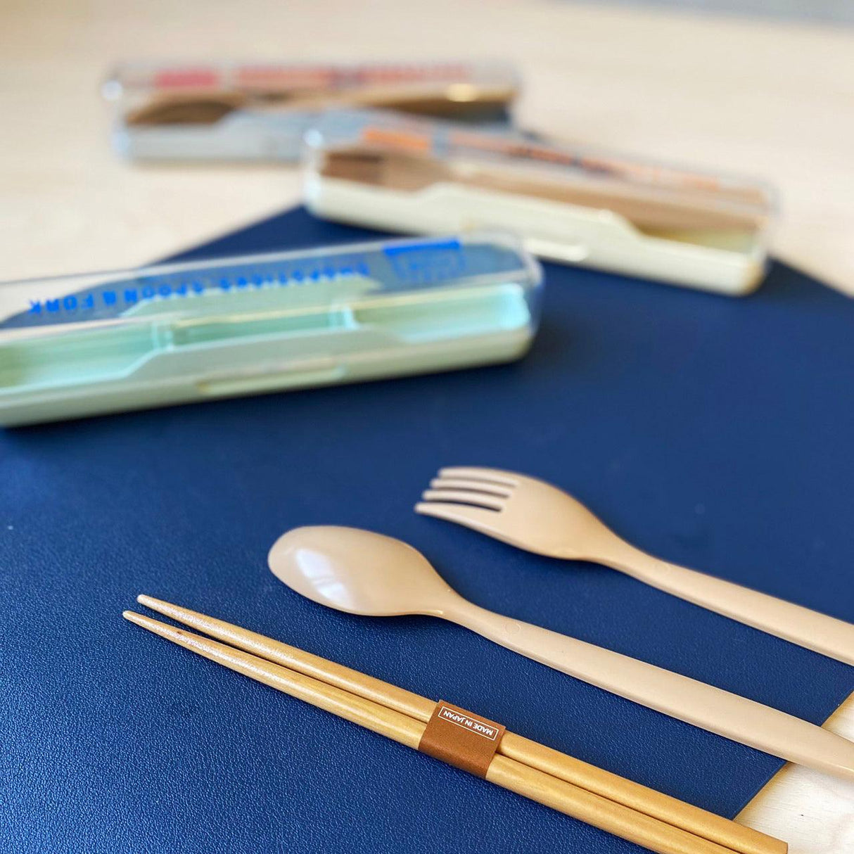 日本製 抗菌 環保餐具 三件組|筷子 湯匙 叉子 - 富士通販