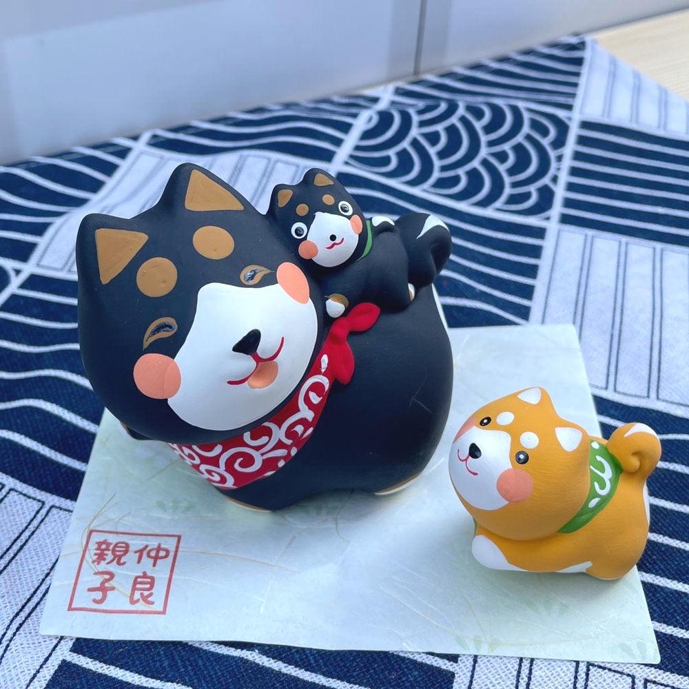 無釉陶三柴好朋友擺飾|裝飾招福吉祥物 - 富士通販