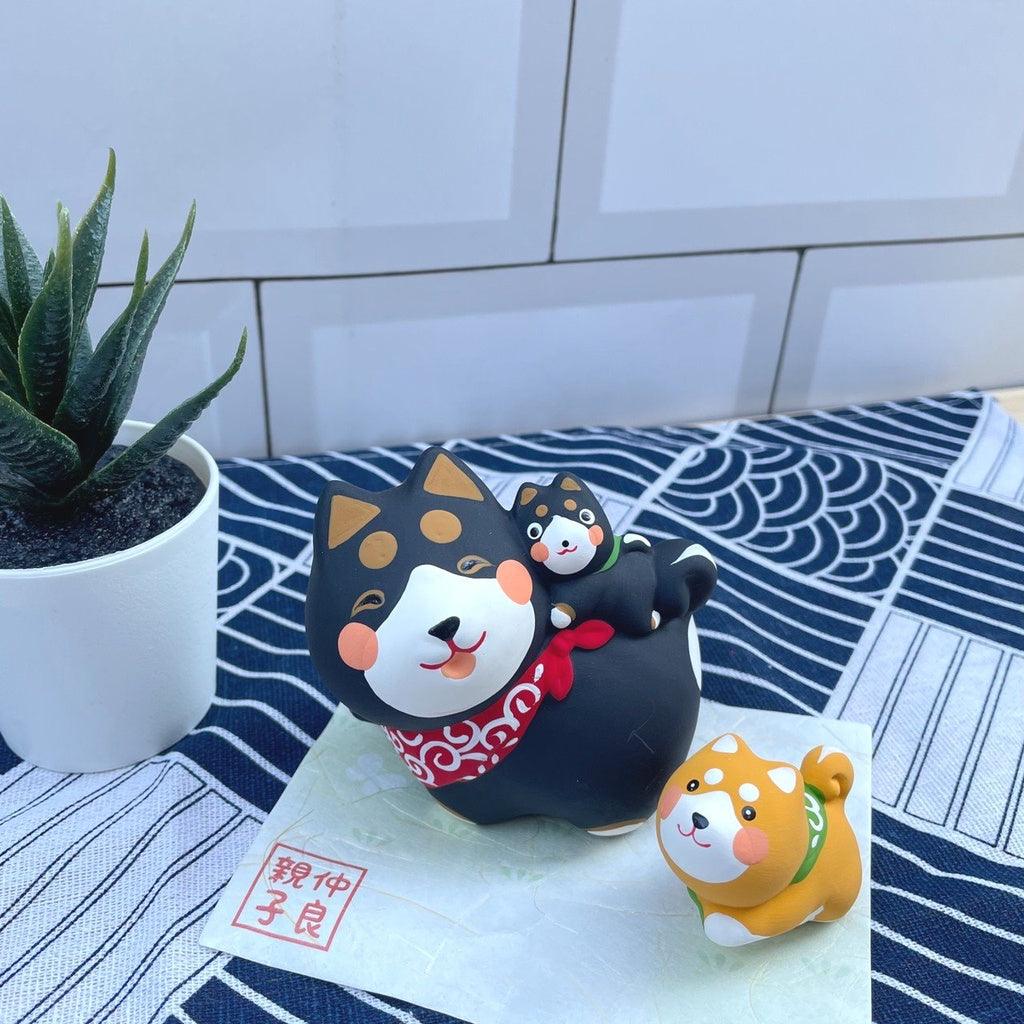 無釉陶三柴好朋友擺飾|裝飾招福吉祥物 - 富士通販