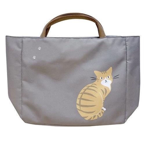 日本貓咪手提袋|動物袋中袋、灰色收納袋 - 富士通販
