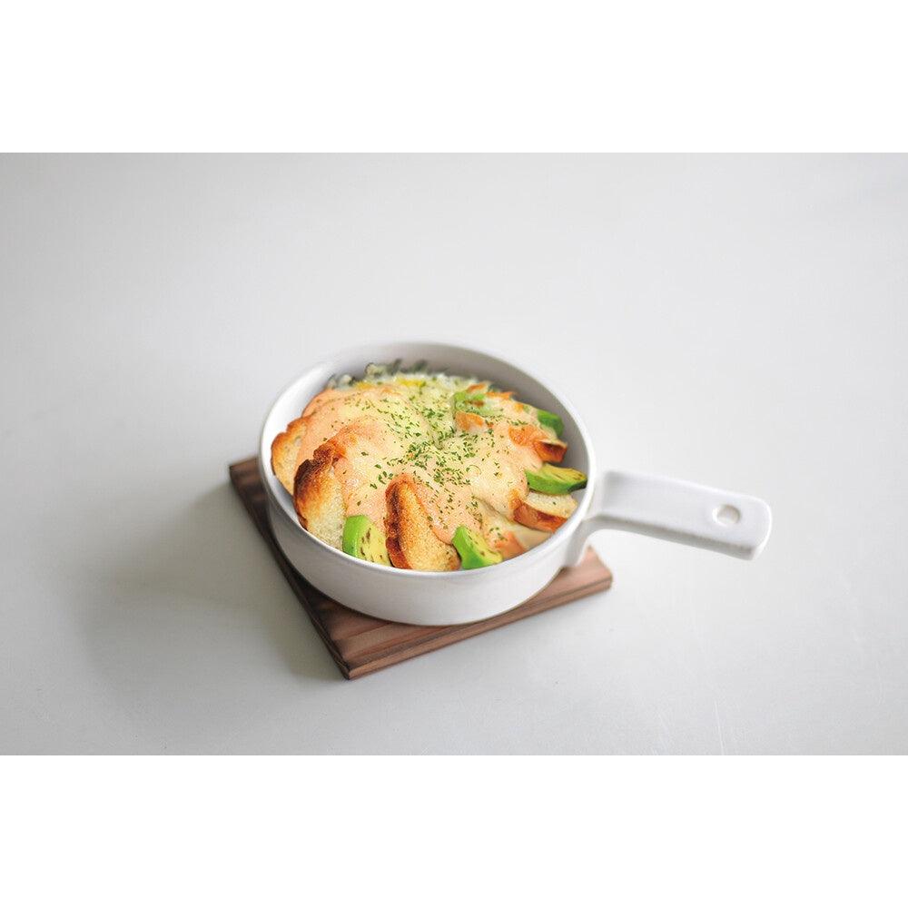 陶瓷耐熱單柄烤盤│日本萬古燒 - 富士通販