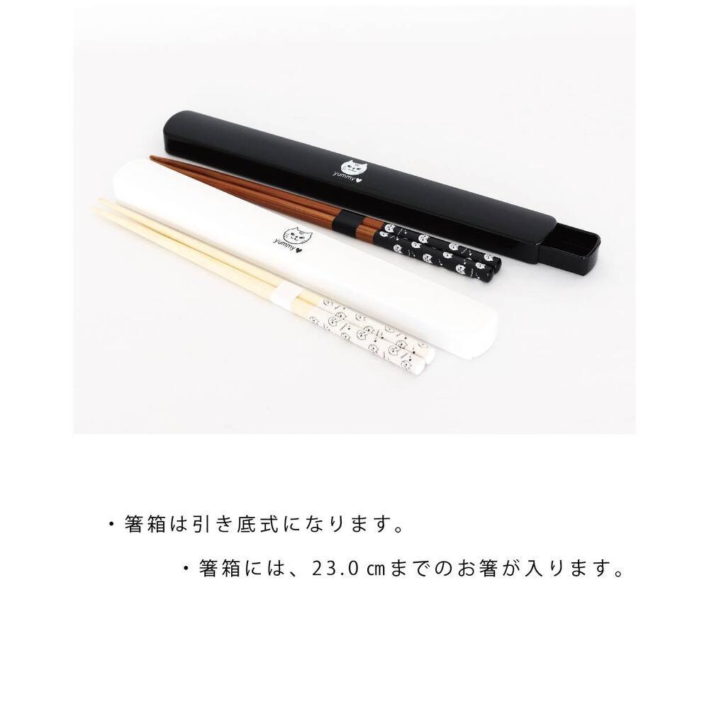 日本製貓咪筷子附盒|午餐便當環保餐具 - 富士通販