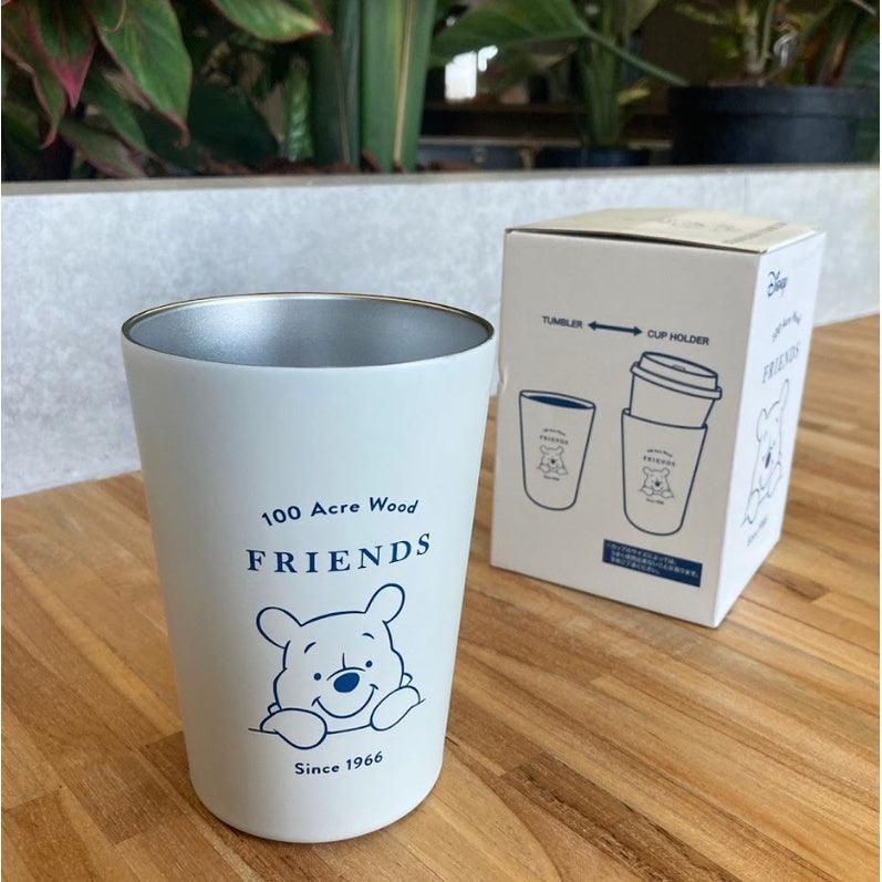 日本迪士尼|小熊維尼白色不鏽鋼水杯 - 富士通販