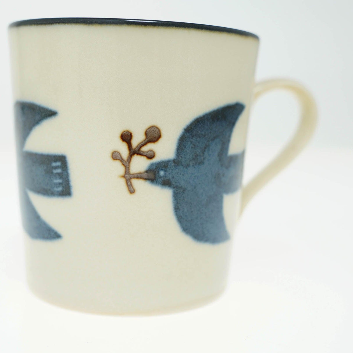 日本製 BISQUE 藍色海鷗 馬克杯|咖啡杯 美濃燒 - 富士通販